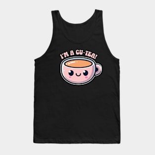 I'm A Cu-Tea Tea Lover Pun Funny Tank Top